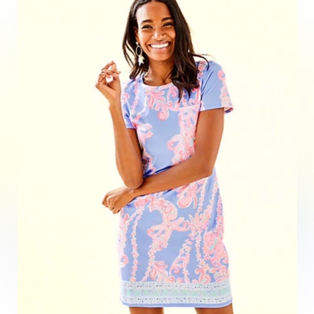 Lilly Pulitzer Declan Dress - Blue Peri Go with the Flow Engineered